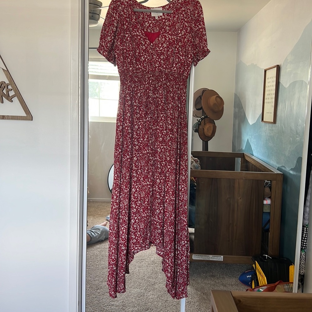 Red Floral print dress